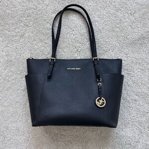 Michael Kors Charlotte Large Saffiano Leather Top-Zip Tote Bag